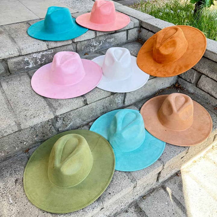 Queens INC - Wholesale Fedora - Women's - Best seller Fashion Classic Wide Brim Suede Primium Hat 8