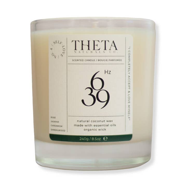 639Hz Self-Love Candle - Heart Chakra for wholesale by Theta Naturals Co.
