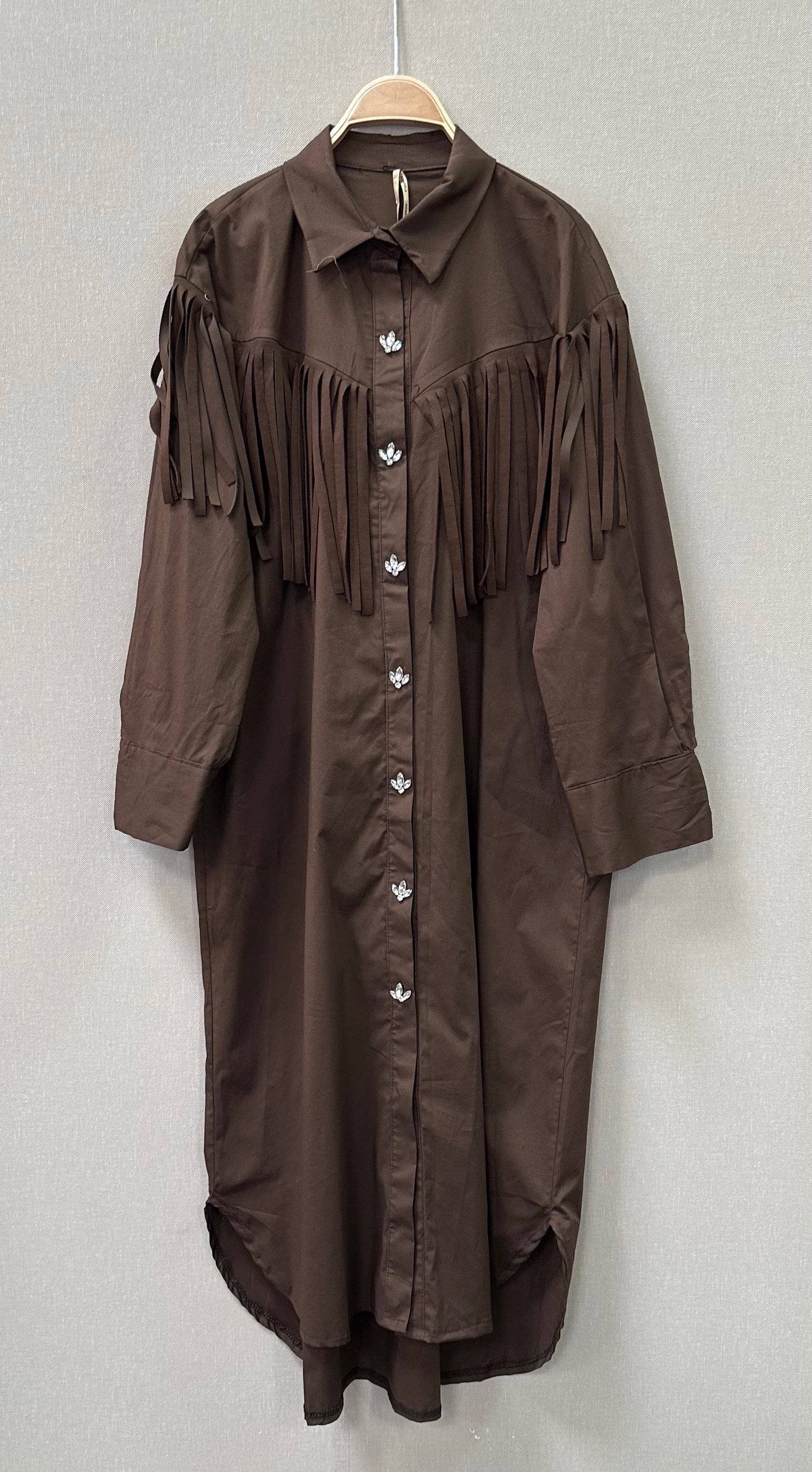 SWEET MAGIC MODA Y COMPLEMENTOS – Großhandel Kleid – Damen – KLEID AUS BAUMWOLLE MIT FRANSEN2