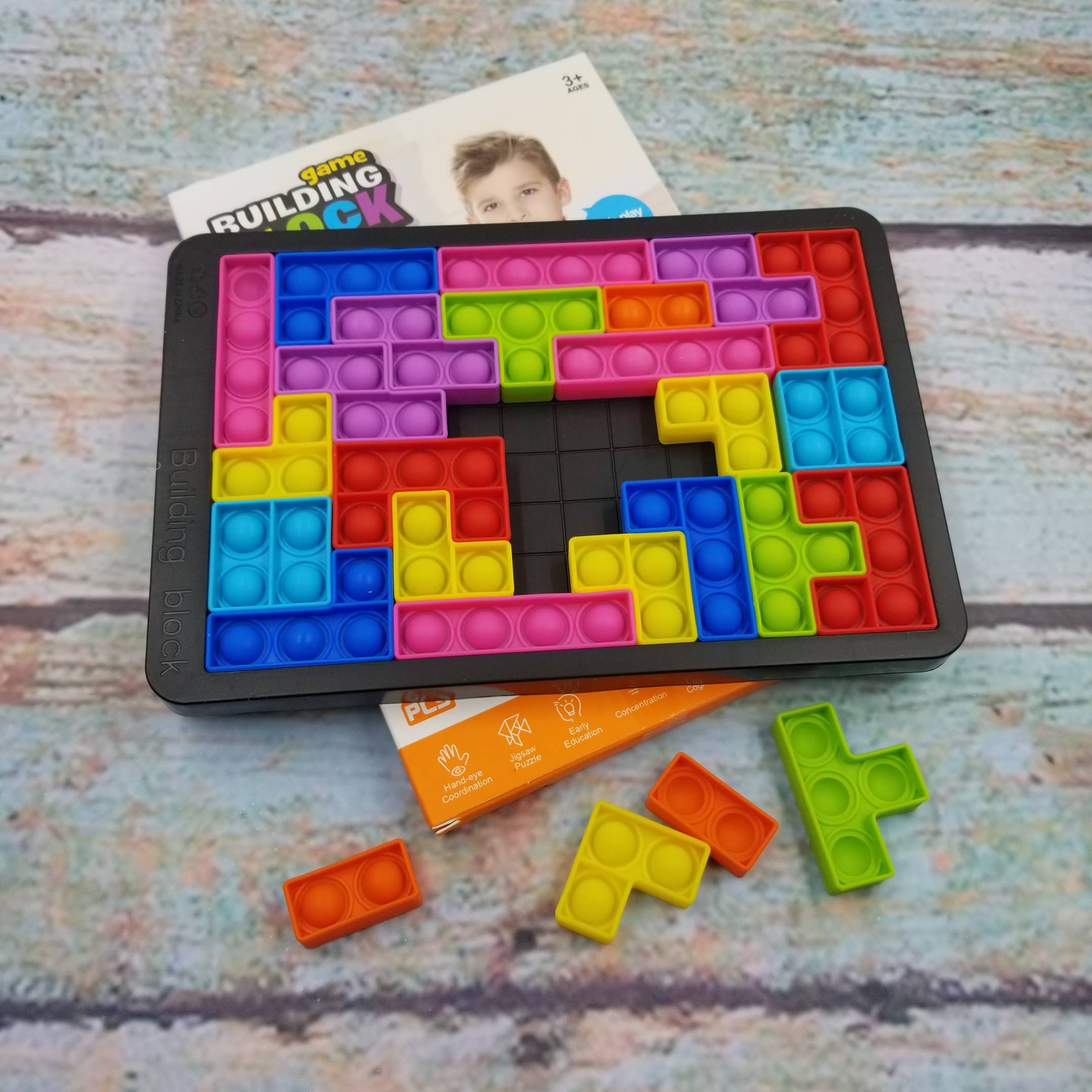 MIAS SHOP - Wholesale Fidget Toy - Kids - Tetris Puzzle Pop Push Bubble Fidget Toy