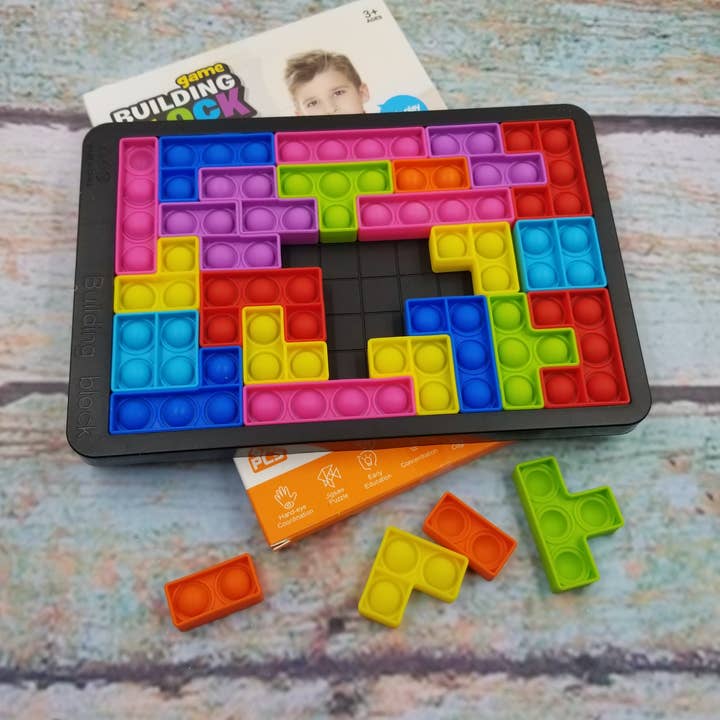 MIAS SHOP - Wholesale Fidget Toy - Kids - Tetris Puzzle Pop Push Bubble Fidget Toy0