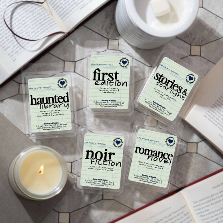 Bookish Wax Melts, Gifts For Book Lovers, Library Card Book for wholesale by Hooray At Home