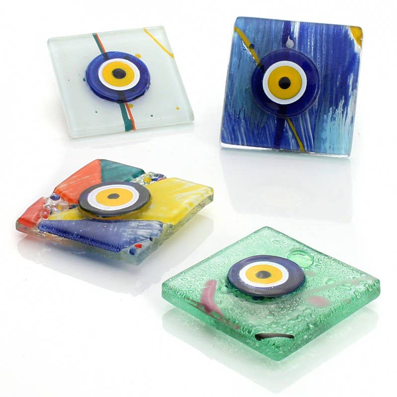 UniArt – Objeto de mesa decorativo por atacado – Olho Turco Artístico de Vidro com Ímã4