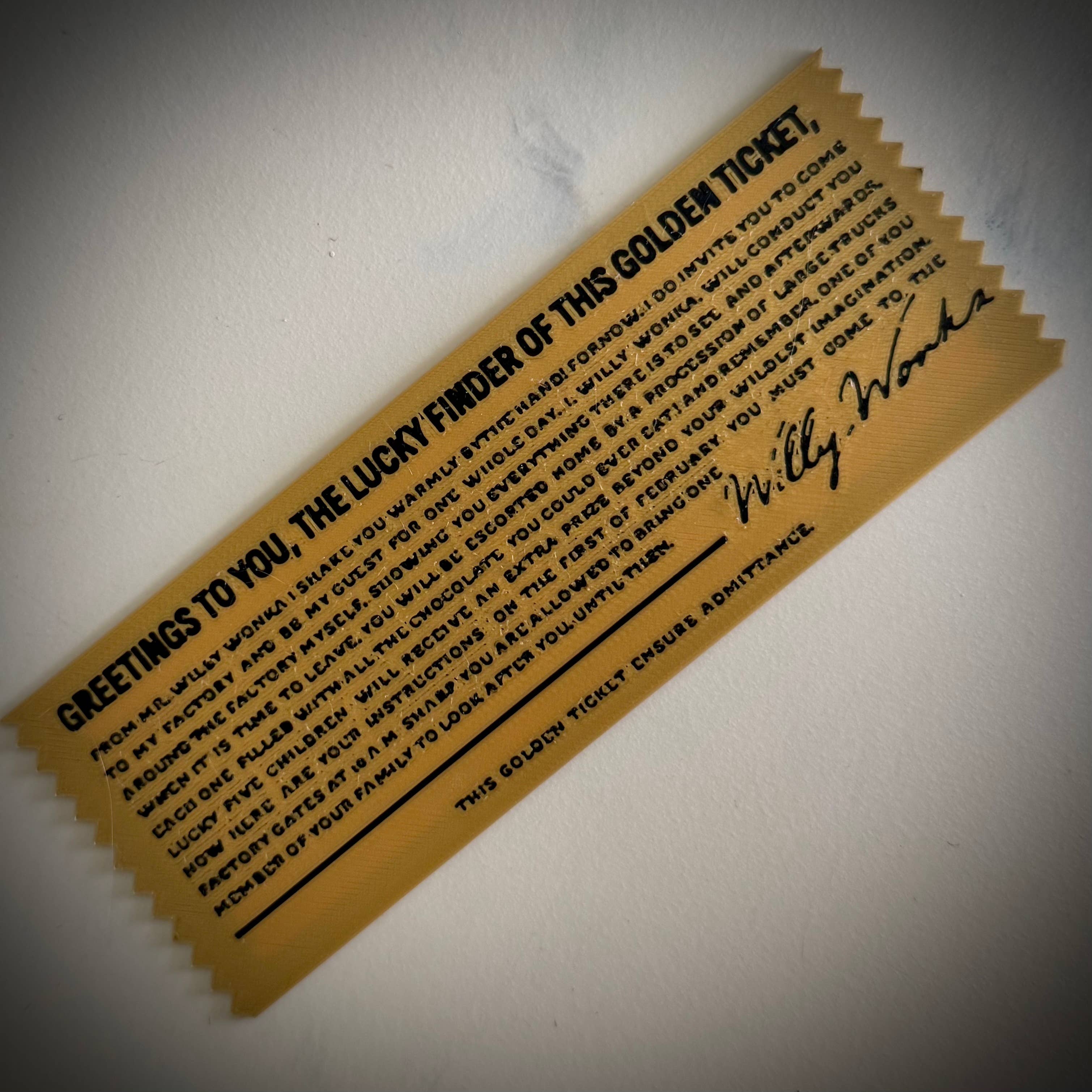 Twisted Layers - Wholesale Bookmark - Willy Wonka Golden Ticket 3D Bookmark2