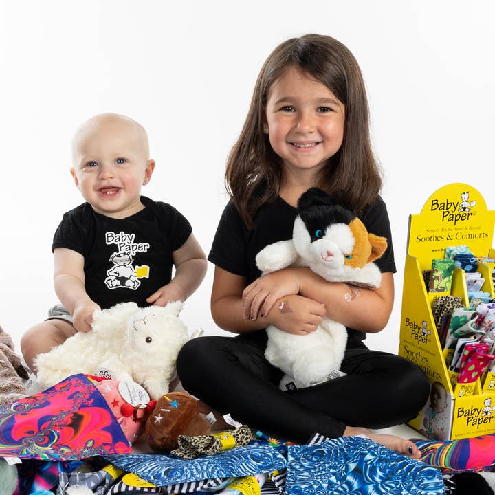 BABY PAPER - Wholesale Crinkle Tag Toy - Baby - Crinkle Cuddler-Sensory Plush Lamb4