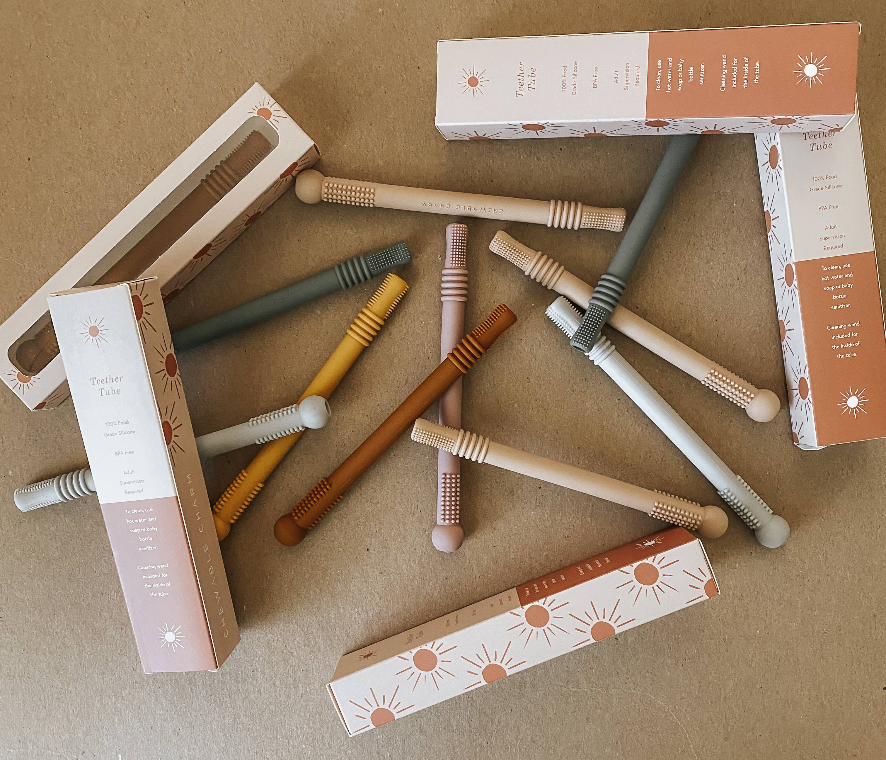 Chewable Charm - Wholesale Teether (Not Clip-On) - Baby - Magic Teething Wand- Mustard ☼10