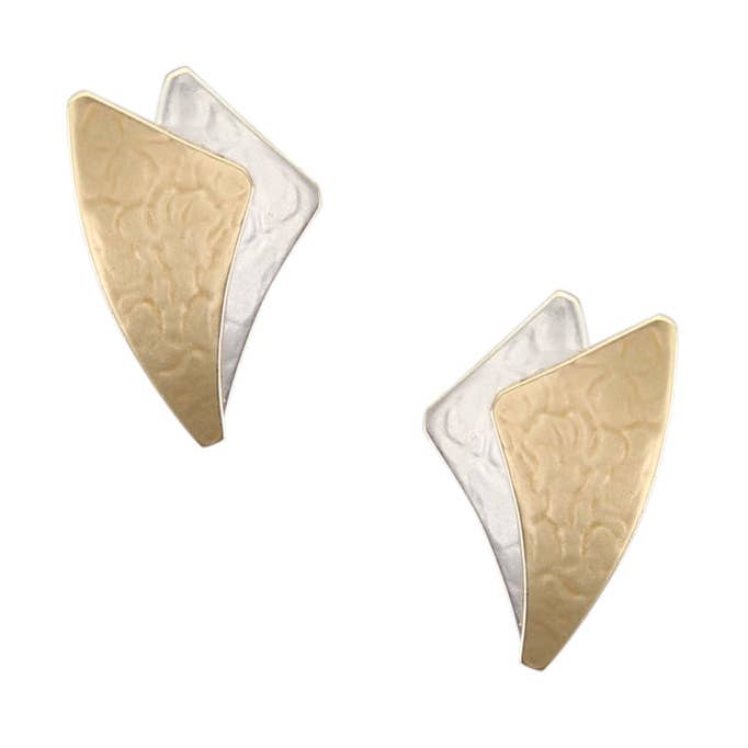 Fanned Swoops klipp eller Post örhänge för wholesale av Marjorie Baer