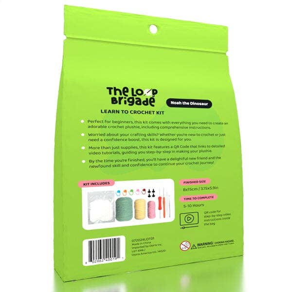 Showcase - Wholesale DIY Craft Kit - The LOOP Brigade: DIY Mini Crochet Plush Toy Complete Kit For Beginners - Noah the Dinosaur2