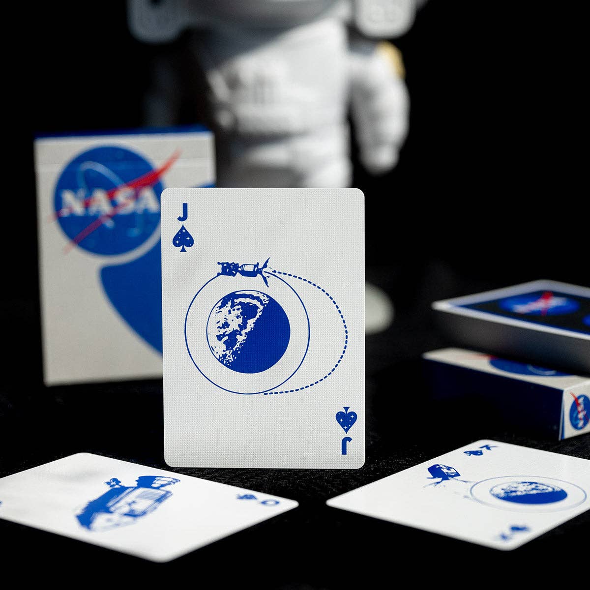 FULTONS Playing Cards - Vente Jeu de cartes - Jeu de cartes NASA avec logo « Meatball » en feuille argentée14