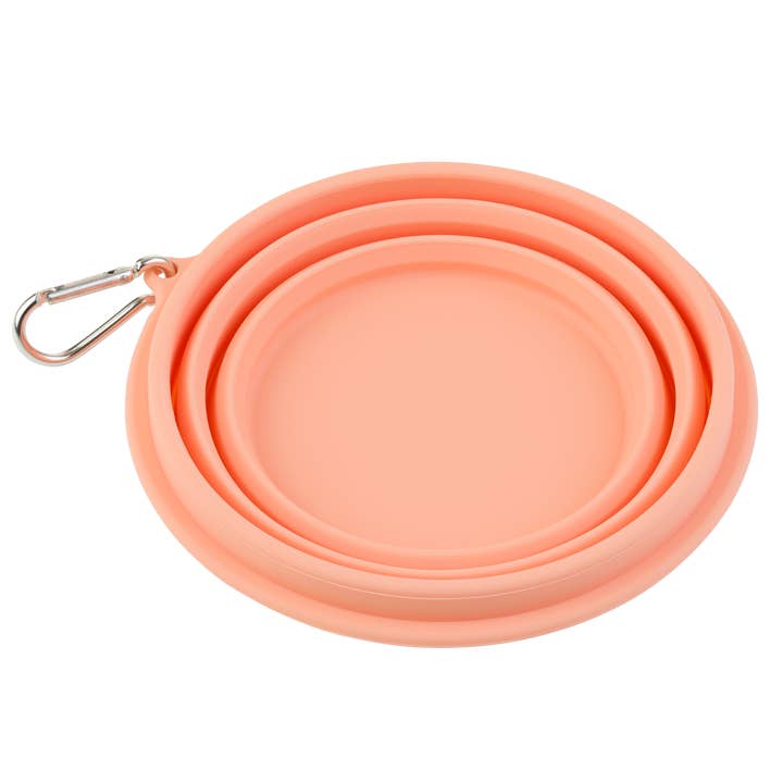 Collapsible Water Bowl: Salmon for wholesale by Lola & The Wolf