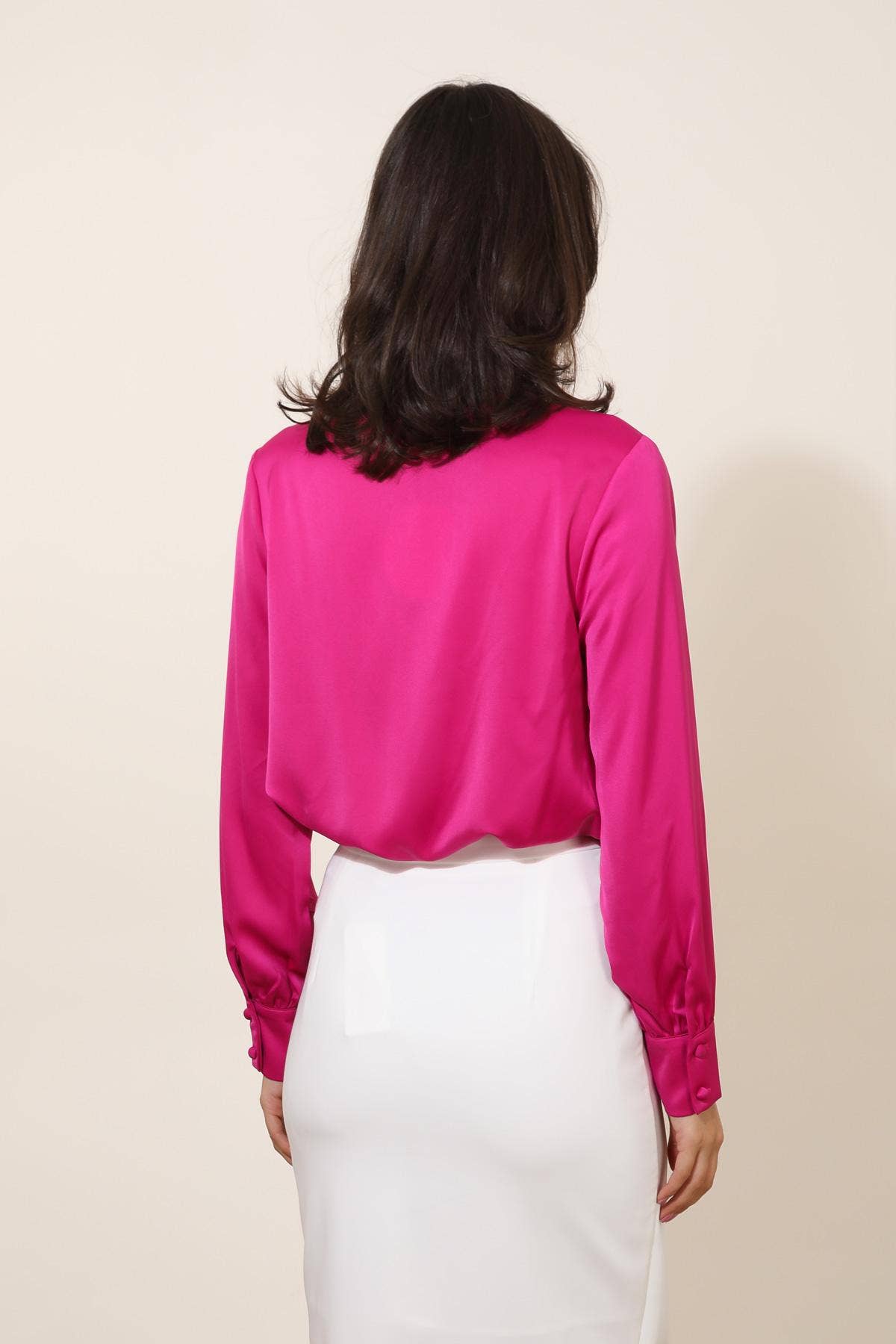 LULUMARY - Vendita all'ingrosso Camicetta - Donna - Blusa satinata H6728