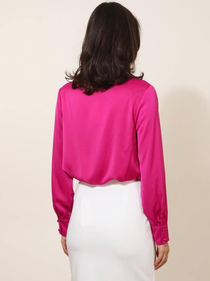 LULUMARY - Vendita all'ingrosso Camicetta - Donna - Blusa satinata H6728