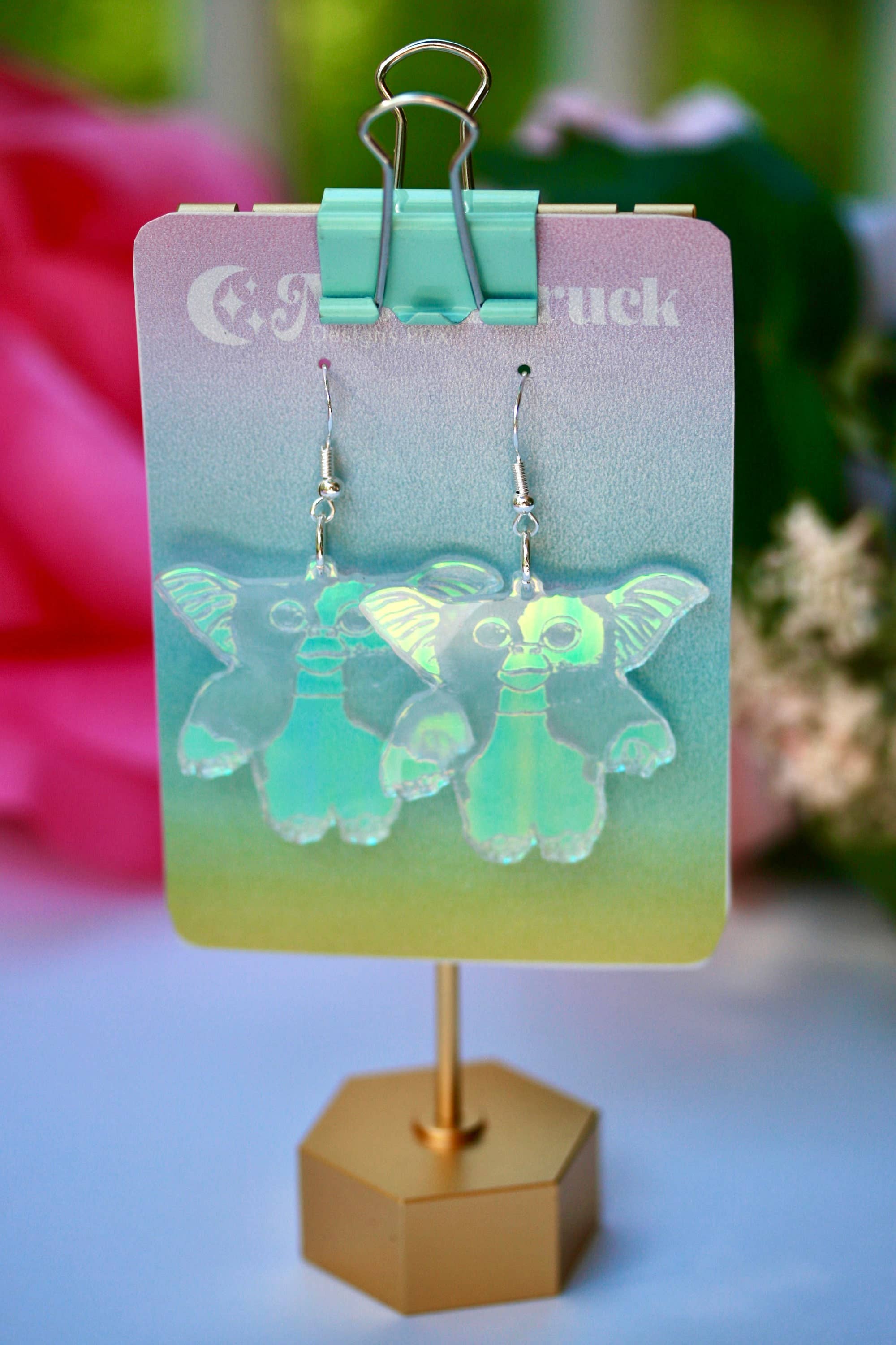 Moonstruck Designs PDX - Wholesale Dangle Earrings - Gizmo Earrings - Movie Mogwai Xmas Monster 80s Holiday Cult5