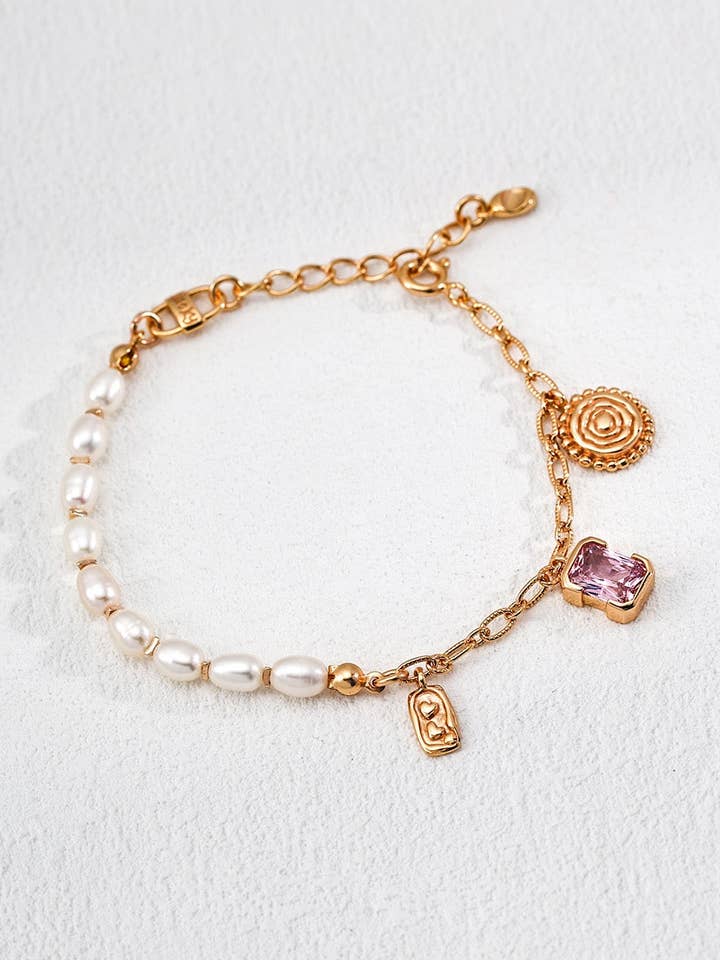 RANIA Pearl and Charms Bracelet for wholesale by ZEN&CO Studio
