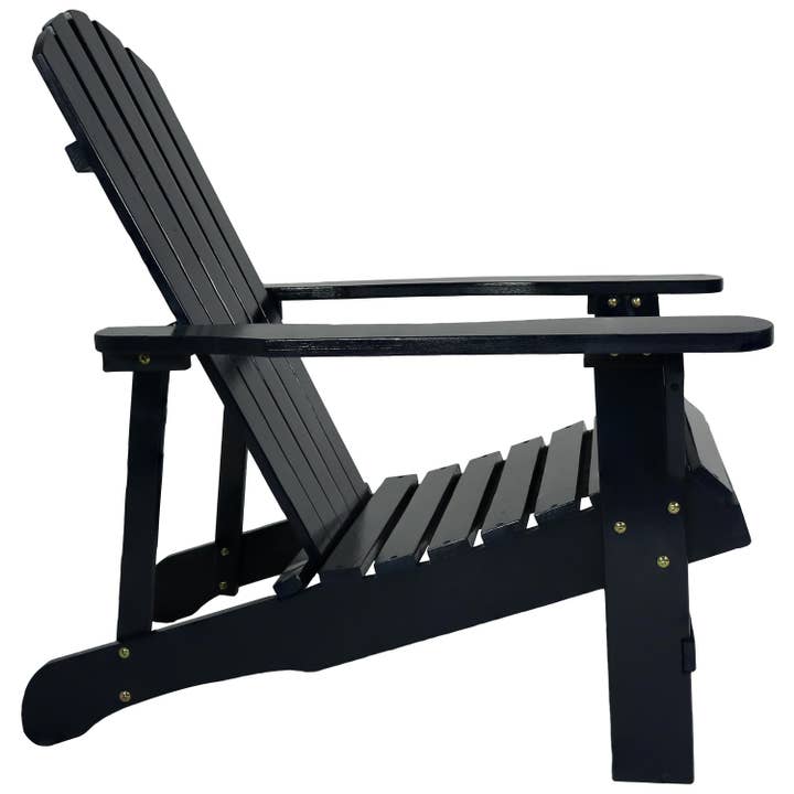 Sunnydaze Decor - Wholesale Adirondack Chair - Sunnydaze Coastal Bliss Wooden Adirondack Chair - Navy Blue
