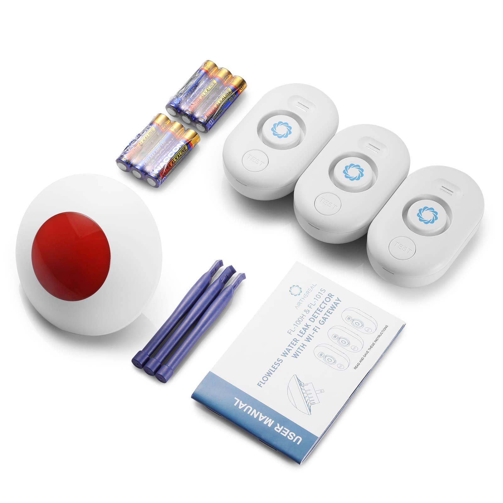 Airthereal - Wholesale Safety Alarm/Gear - Water Leak Detector 3 Packs with WiFi Gateway7