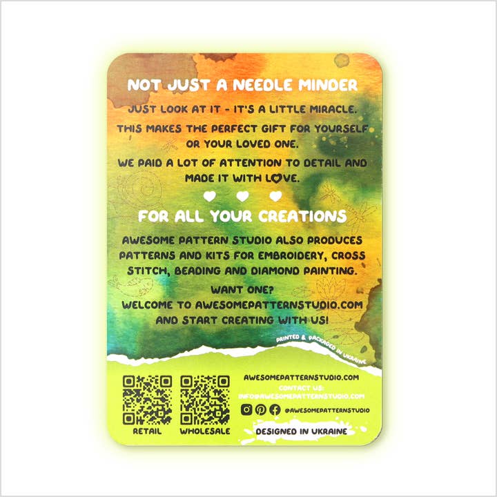 Awesome Pattern Studio - Wholesale Embroidery/Cross Stitch Supplies - Frog - Magnetic Needle Minder Set #11