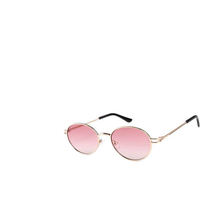 V by Vye Eyewear - Wholesale Sunglasses - Women's - Metal Oval Sunglasses in Gold2