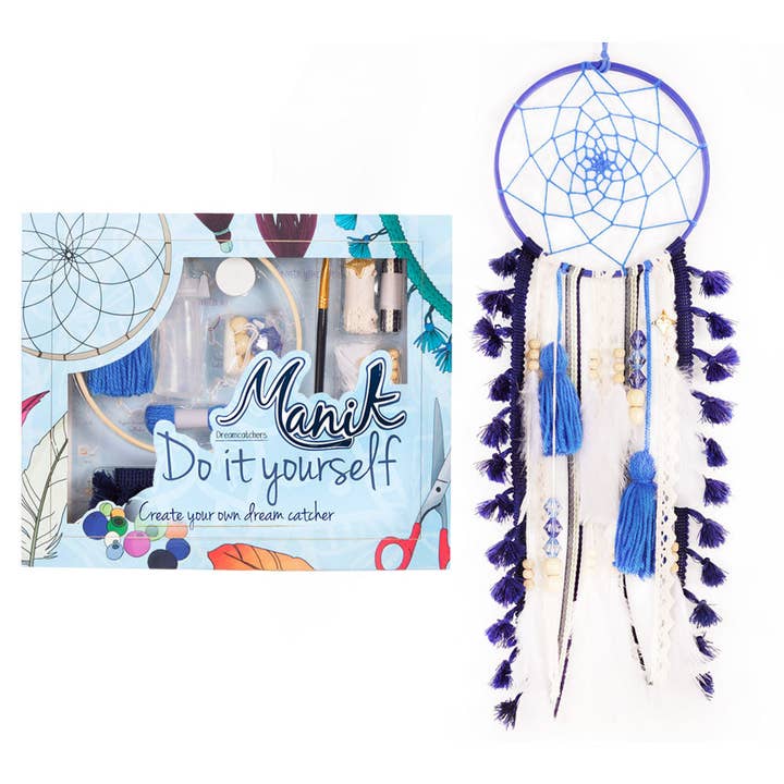 Dream Catcher Kit Craft Project Do It Yourself KIT DIY BLUE for wholesale by MANIK