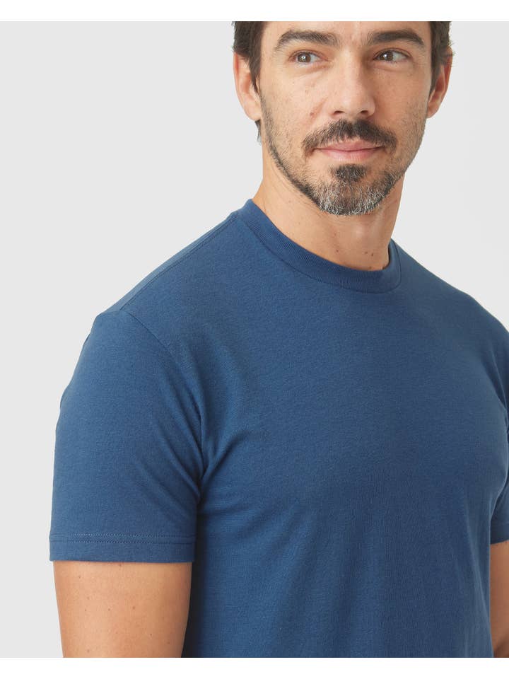 True Classic - Wholesale T-Shirt - Men's - Short Sleeve T-Shirt | Crew Neck | Deep Sea Blue 4