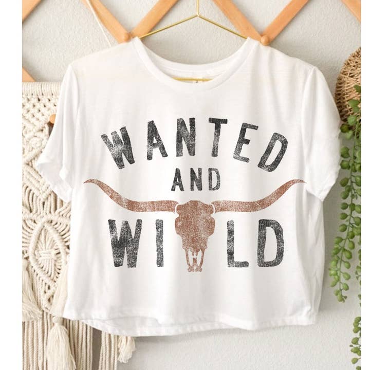 HAUT COURT À MOTIF WANTED AND WILD pour la vente par HRTandLUV