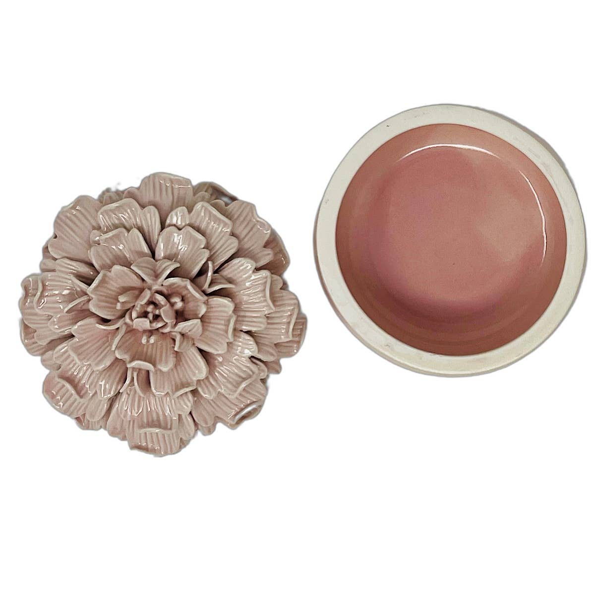 Drew Derose Design - Wholesale Jewelry Box/Organizer - Porcelain Chrysanthemum Jewel Box-Pink1