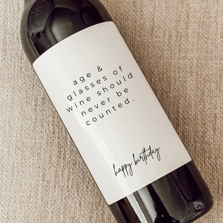 Verjaardagswijnetiket, verjaardagscadeau voor haar, verjaardagscadeau voor hem, 30e verjaardag, 40e verjaardag, 50e verjaardag, verjaardagskaart, verjaardagsdoos voor wholesale door the pretty little mess