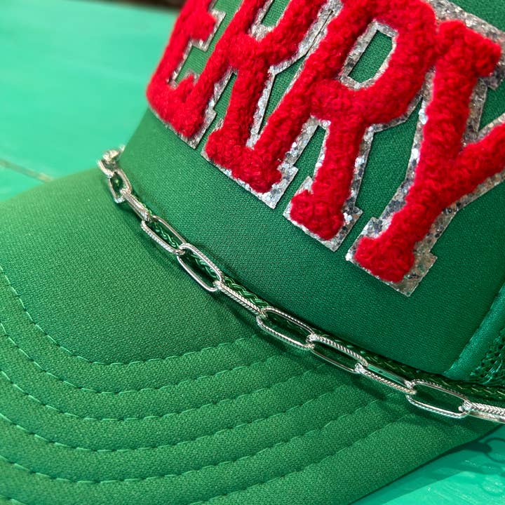 Vibes Hat Company - Wholesale Hat Accessory - Women's - Large Paperclip Trucker Chains | Hat Band | Hat Chain | Cap