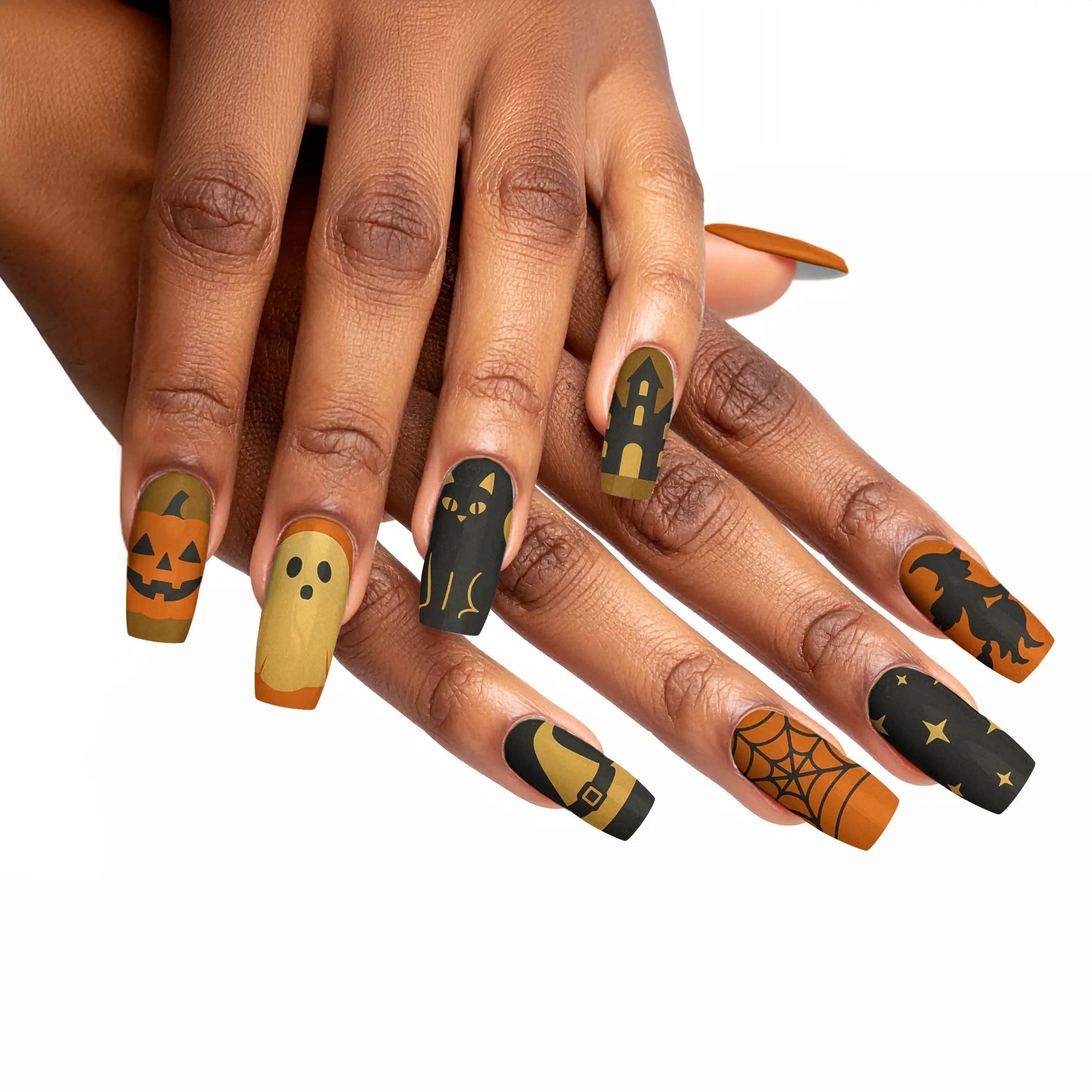 FYNE BODY - Wholesale Press-on/fake nails - Ghoul's Gold Glamour Halloween Press-On Nails66