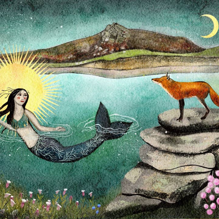 Mermaid and fox for wholesale by Glitter and Earth