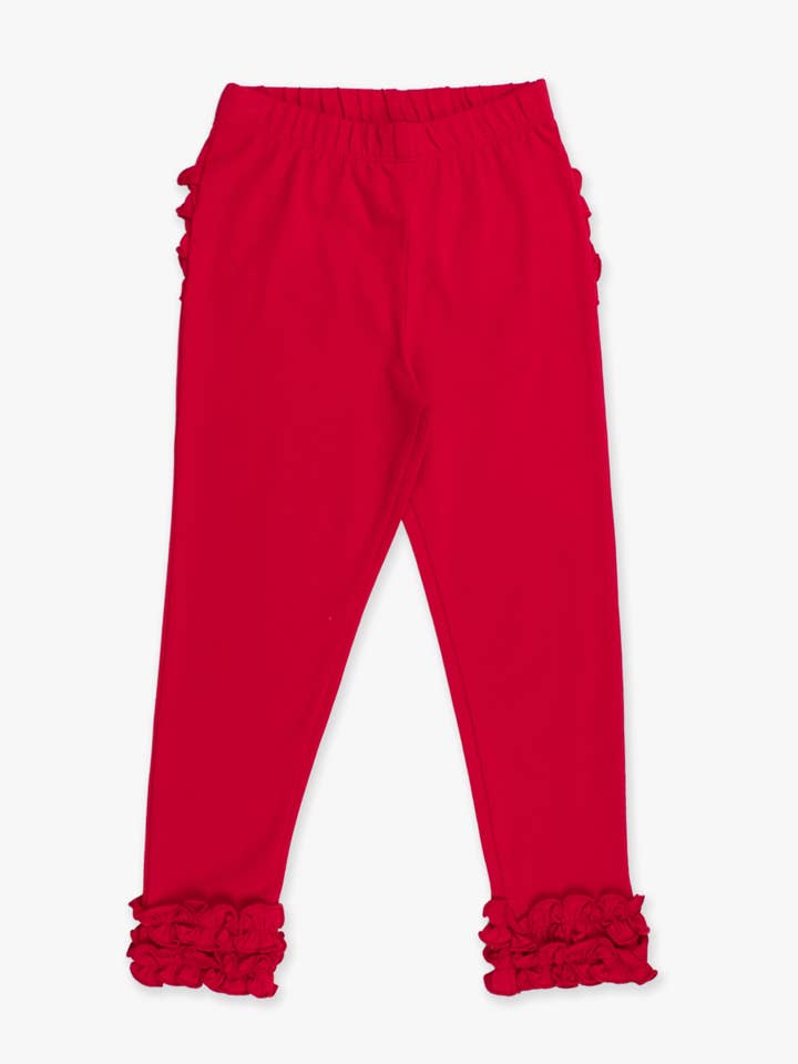 Toddler Girls Red Classic Ruffle Leggings with Signature Rear Ruffles
for wholesale on Faire6