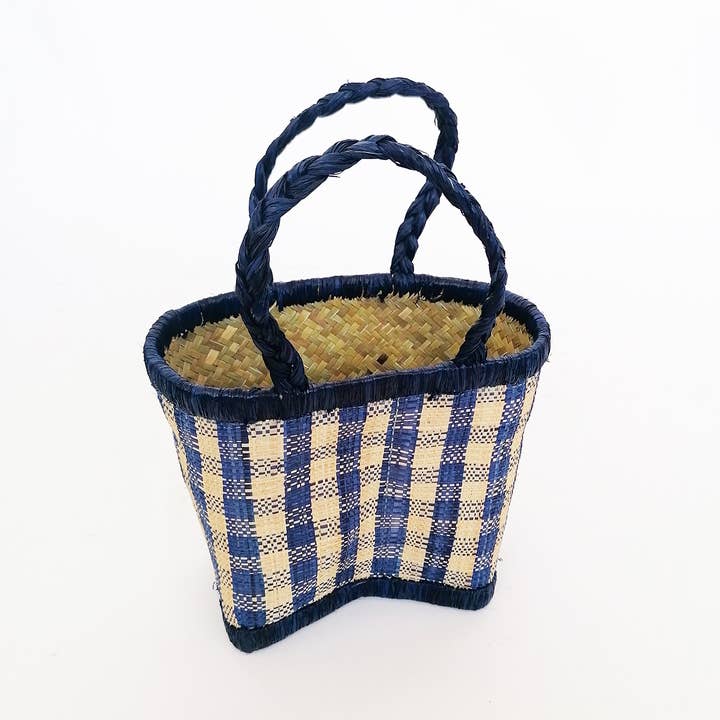 Le comptoir de la plage - Wholesale Tote Bag - Kids - Children's bags Vichy checkerboard - assorted pieces5