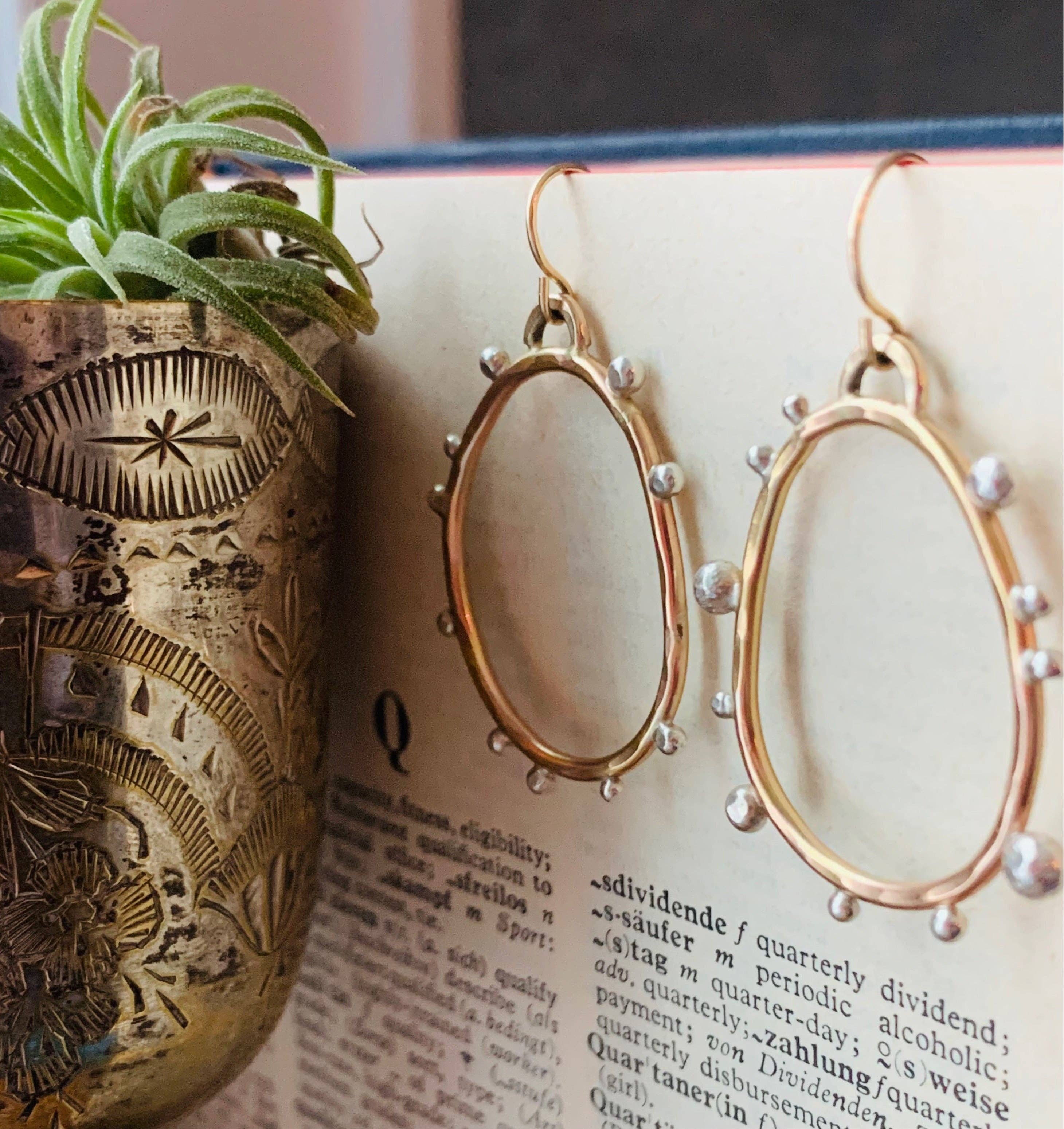 Notions of Lovely - Wholesale Dangle Earrings - Hello Pebble Earrings - 14k Gold Fill & Sterling Silver2