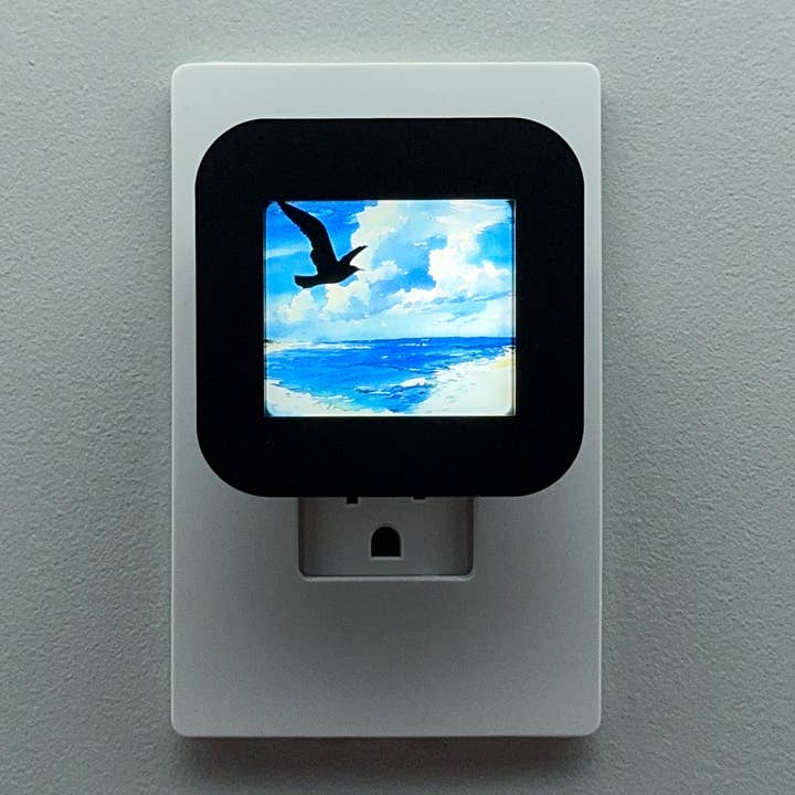 Flying Seagull and Ocean Shore Night Light Cover ONLY for wholesale by Swaplights Night Lights