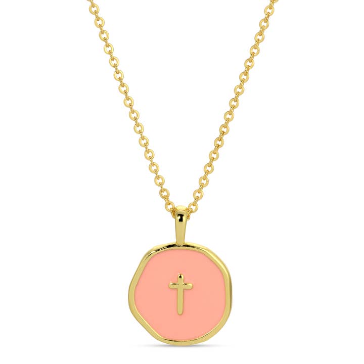 Splendid Iris - Wholesale Pendant/Charm Necklace - Tiny Cross Pendant Necklace11