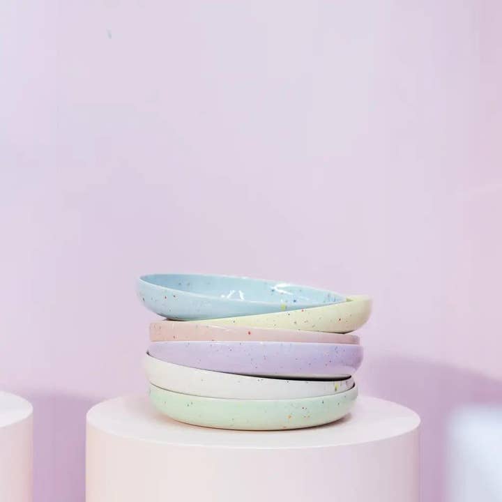 New Party Low Pasta Plate 23cm - Mix 6 Pieces for wholesale by Egg Back Home