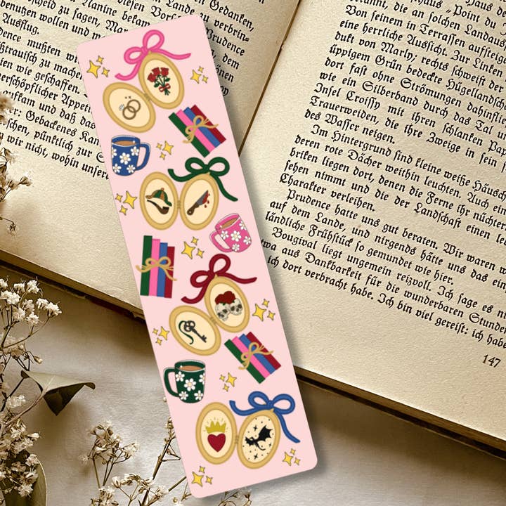 Book Genre Lockets | Bookmark for wholesale by Pretty Pages