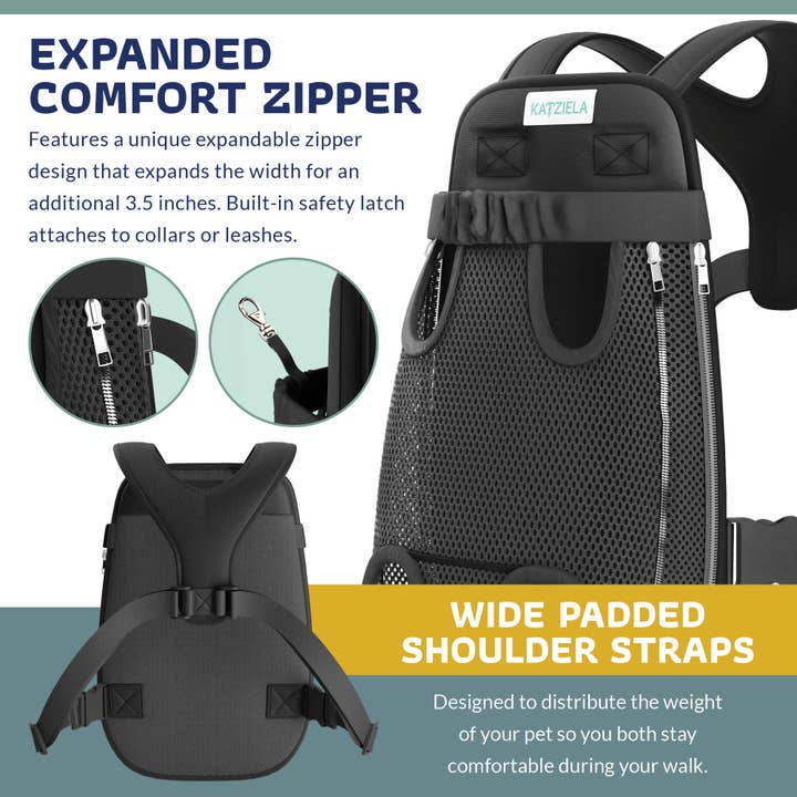 Katziela - Wholesale Pet Carrier - Cat/Dog - Kangaroo Pouch Pet Carrier6