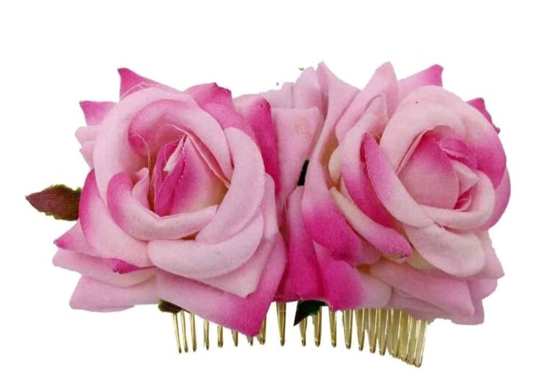 Wild & Free - Vendita all'ingrosso Forcine per capelli - Bella peineta sevillana in stile flamenco con rose6