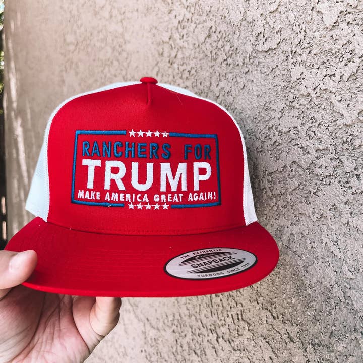 Buckin Barn Wholesale - Wholesale Trucker Hat - Unisex - ranchers for trump red/white0