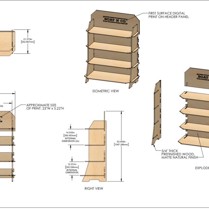 Große Displayhalterung für den Großhandel von Boat N Co