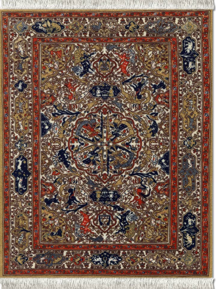 Alfombrilla de ratón oriental antigua de color dorado polvoriento para venta al por mayor de Mouse Rug