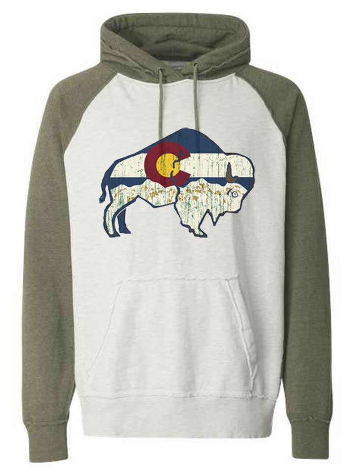 S.L. Revival Co. - Wholesale Hoodie - Unisex - Colorado Buffalo Hippy Hoodie