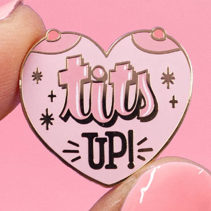 Joanna Behar - Wholesale Lapel Pin/Button - Tits up ! Pin0