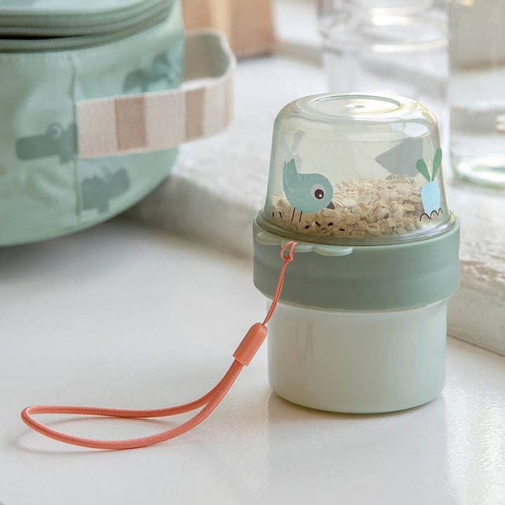 To Go 2-Way Snack Container S Birdee Green for wholesale by Done by Deer