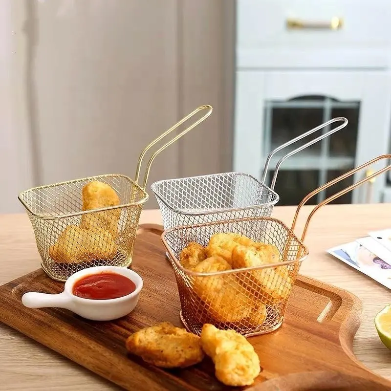 Sostraw & SmartThings - Wholesale Appetizer Serveware - Fries Basket - Squared shape - 4 colors7