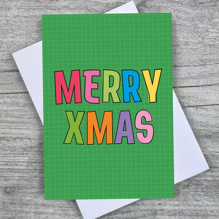 Merry Xmas | Christmas Card | Holiday Card for wholesale by Joanne de Pace Design Studio