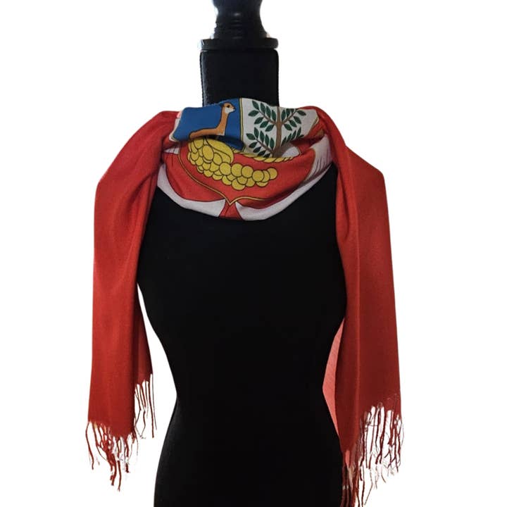 Handmade Coat of Arms "Escudo" Peruvian Shawl for wholesale by Evelyn Brooks