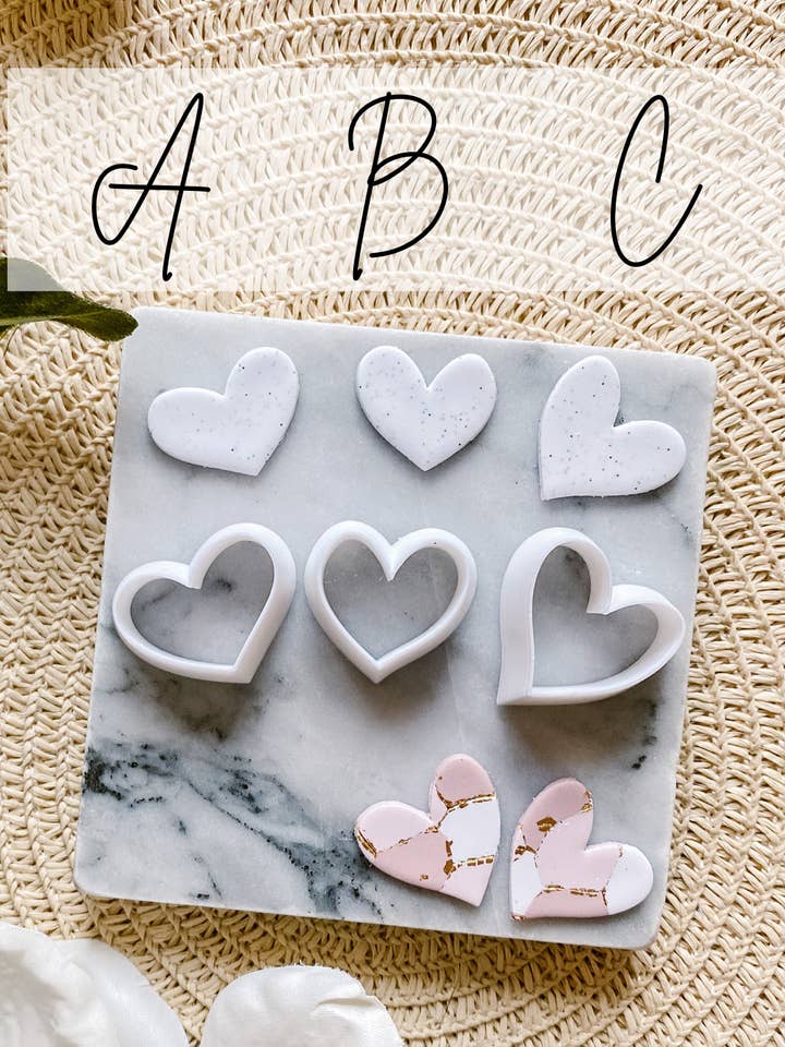 Tagliabiscotti a forma di cuore per argilla polimerica per la vendita all'ingrosso da parte di Tera Clay