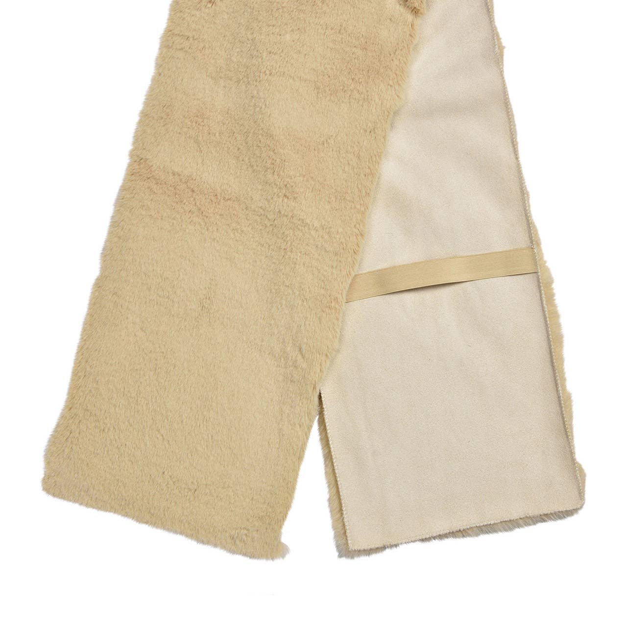 Wurm - Wholesale Outdoor Ornament/Decor - Beer bench seat cushion rabbit fur made of polyester, with elastic band, beige (W/H/D) 220x25x2cm1